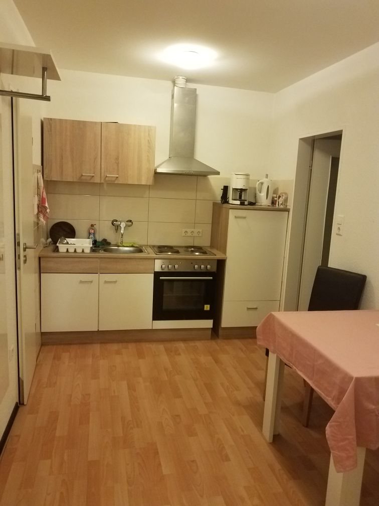 Küche im Einzimmerappartement